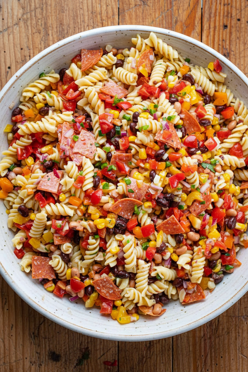 Cowboy Caviar Pasta Salad Recipe