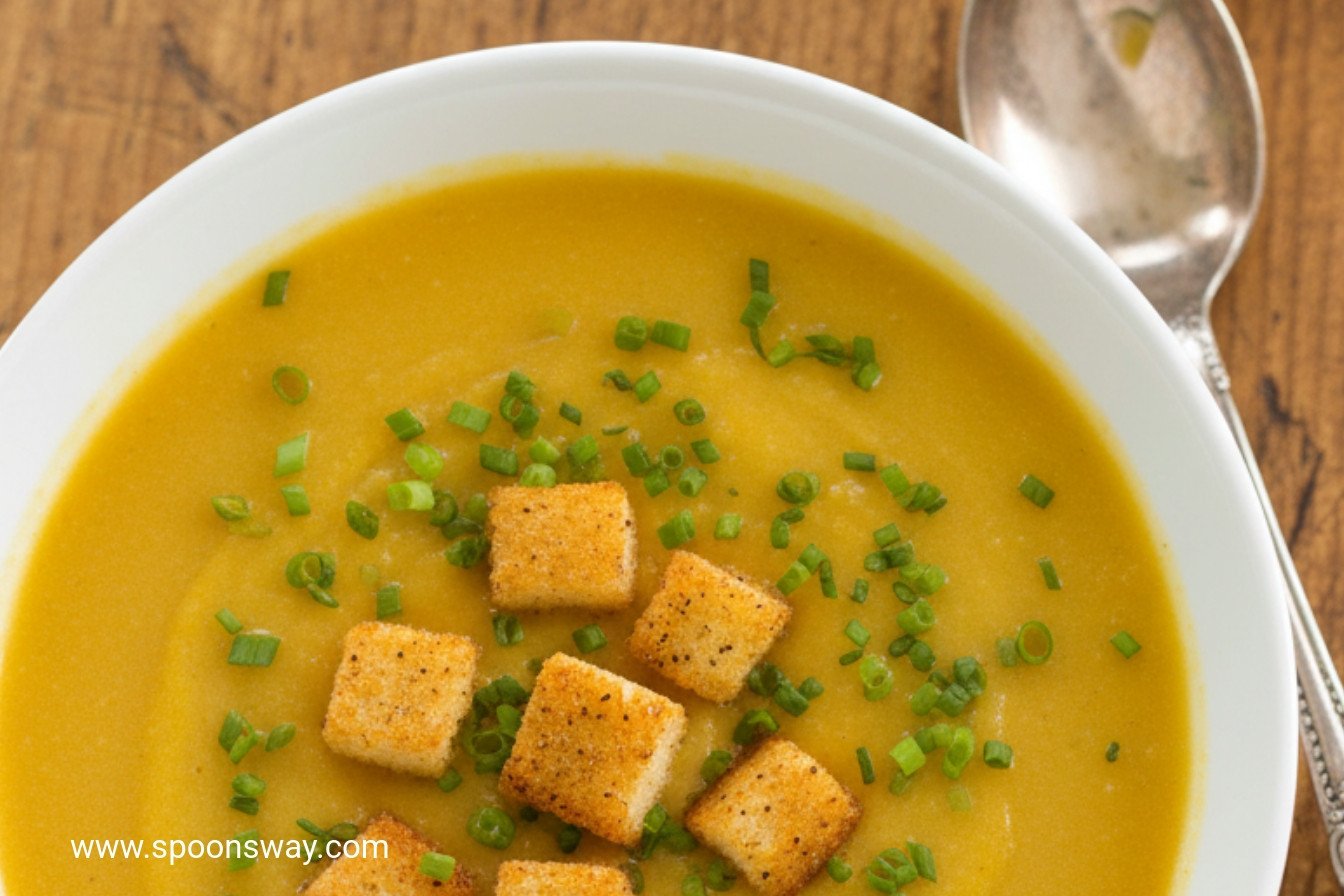 Creamy Butternut Squash and Apple Slow Cooker Soup