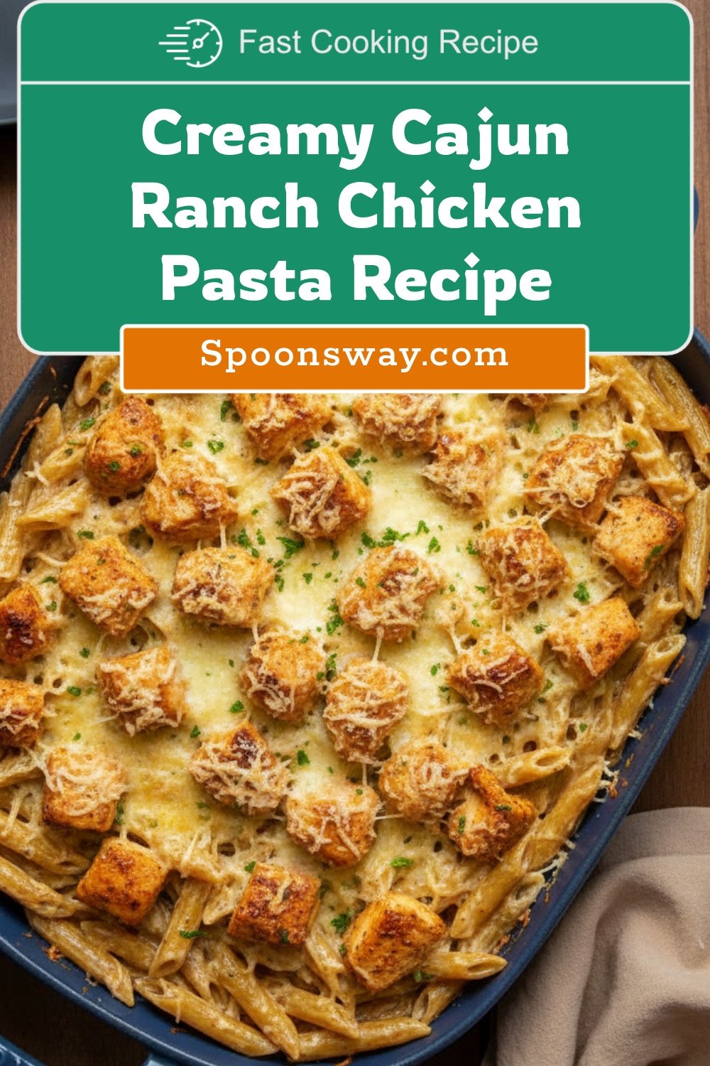 Creamy Cajun Ranch Chicken Pasta Recipe