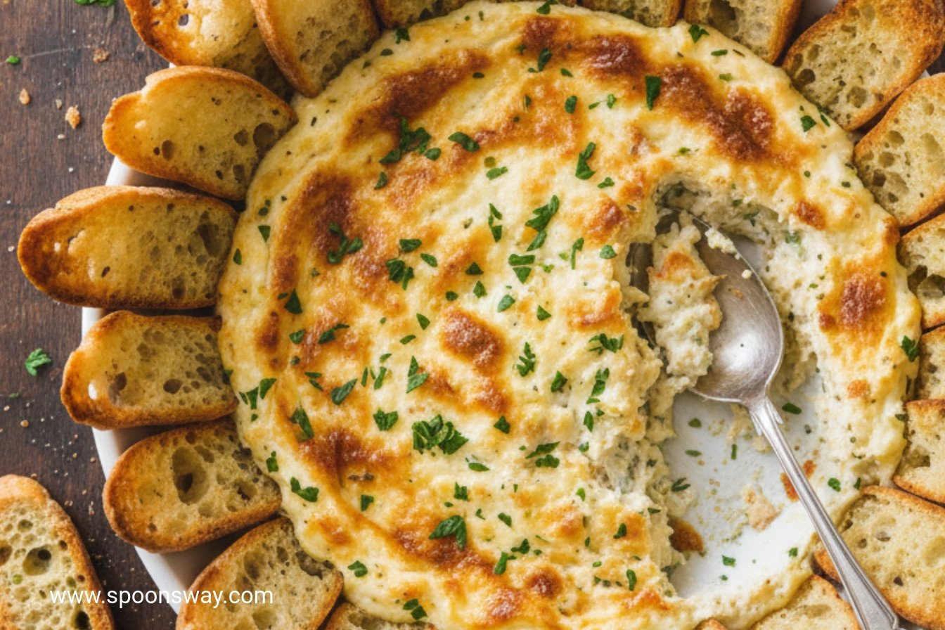 Creamy Crab Dip with Crispy Crostini