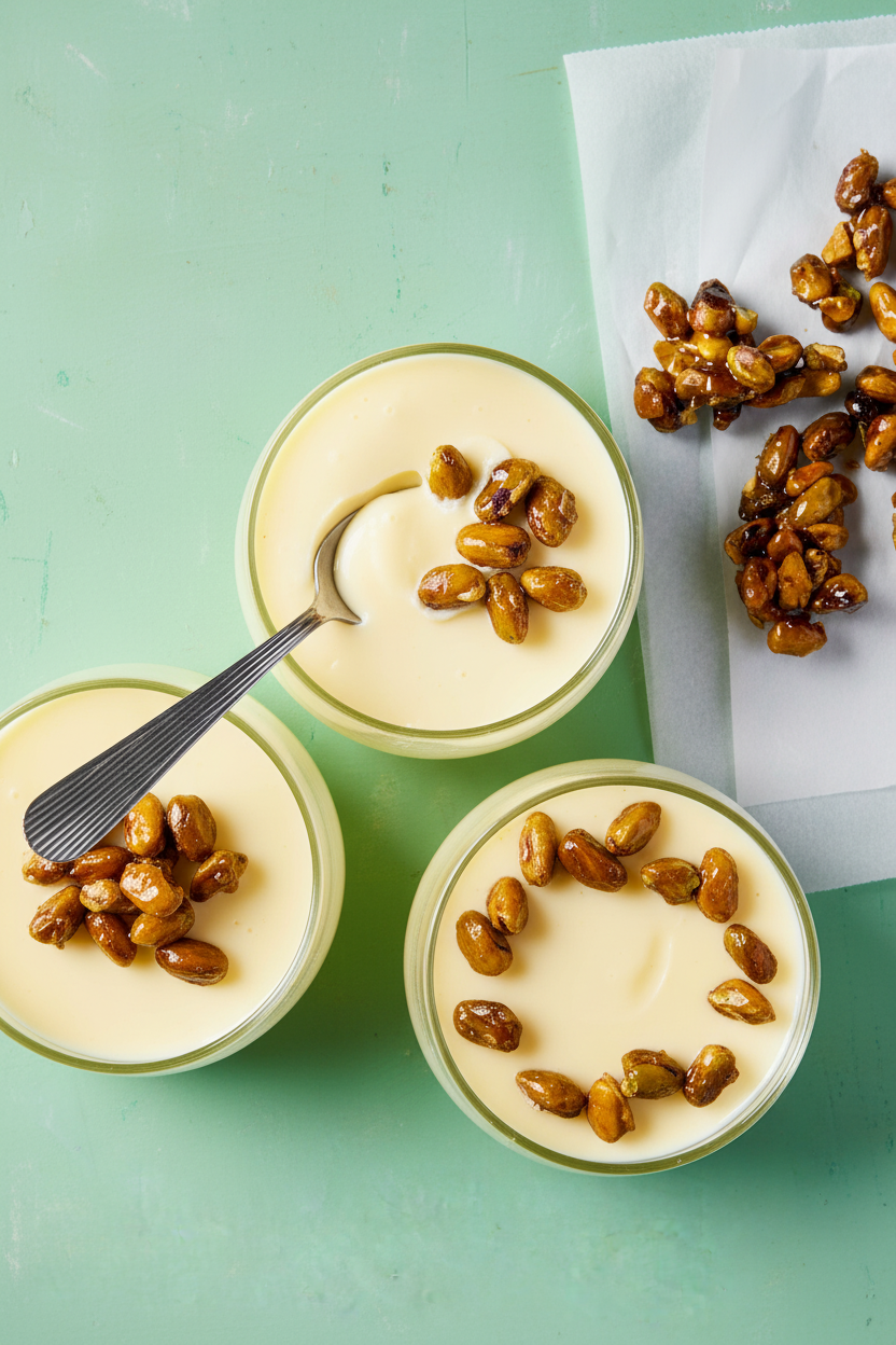 Creamy Grapefruit Dessert with Candied Pistachios