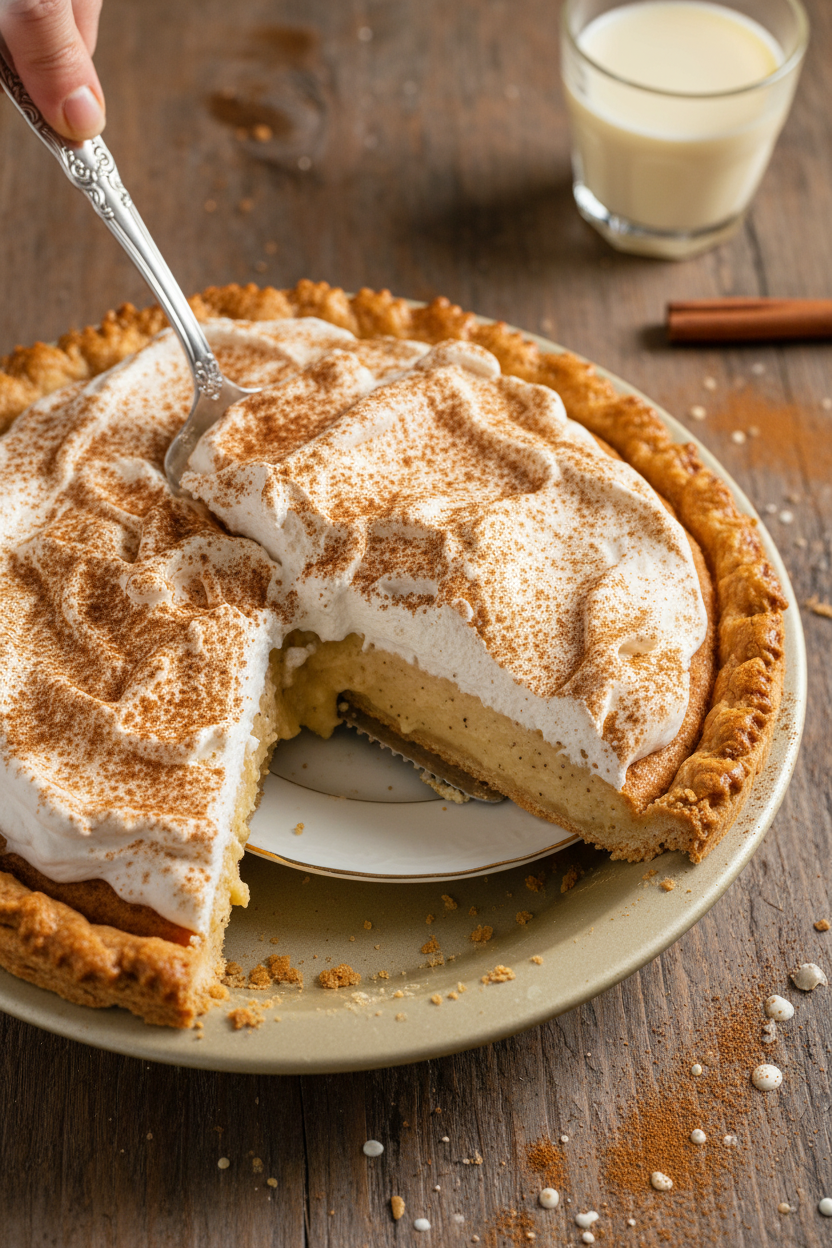 Creamy Holiday Eggnog Pie