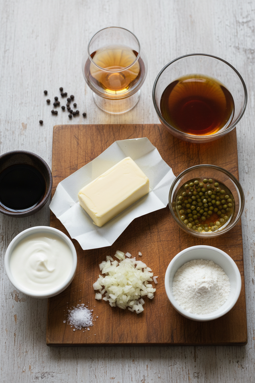 Creamy Peppercorn Sauce with Fresh Herbs