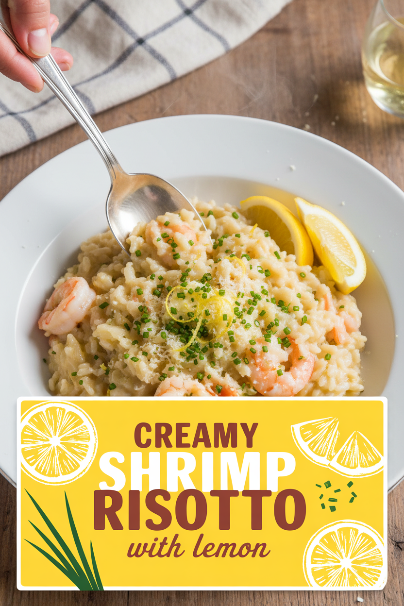 Creamy Shrimp Risotto with Lemon