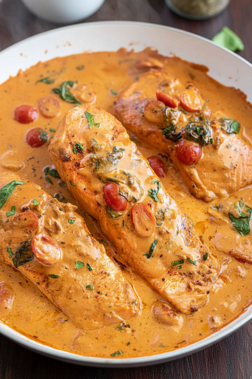 Creamy Tuscan Salmon Recipe for Dinner