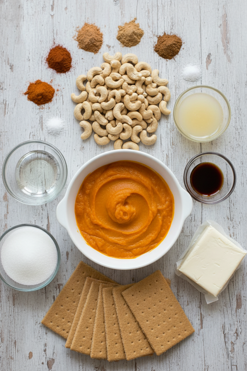 Creamy Vegan Pumpkin Cashew Cheesecake