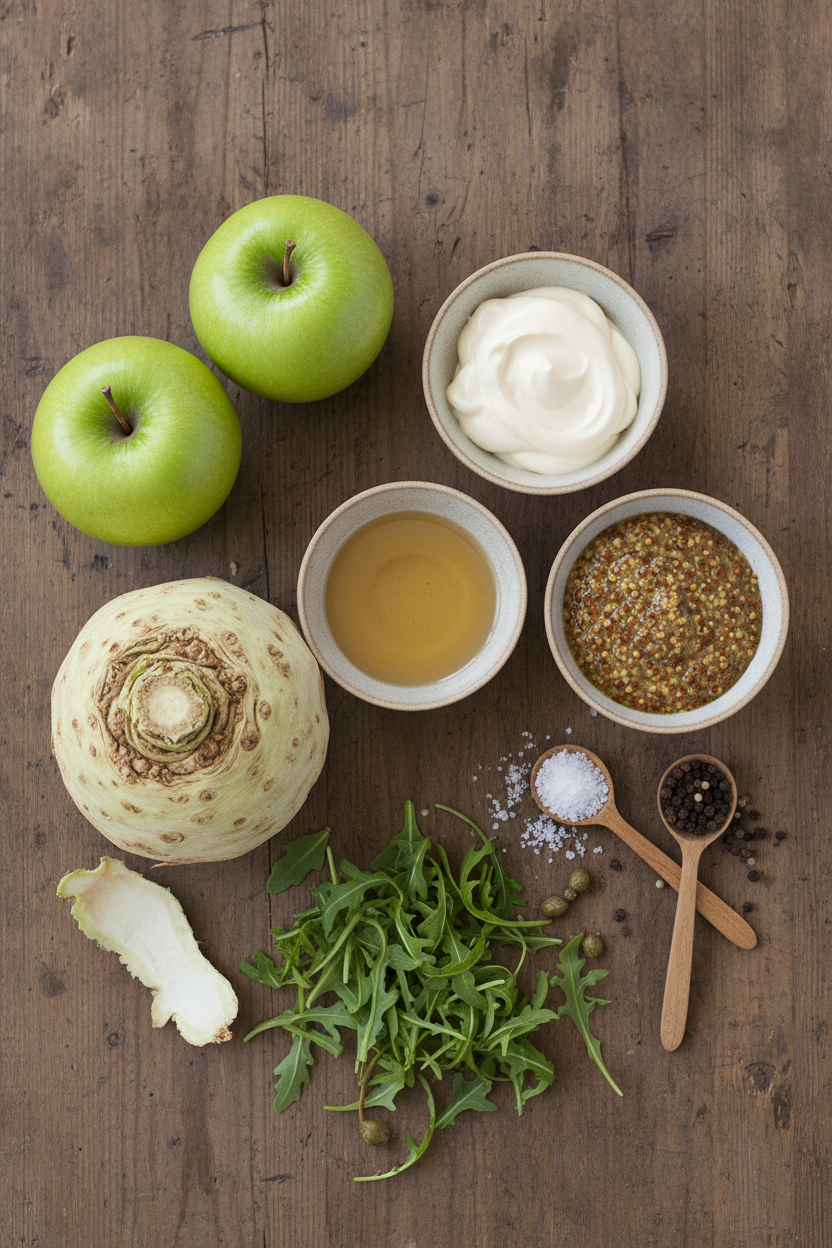 Crisp Apple and Celery Root Slaw