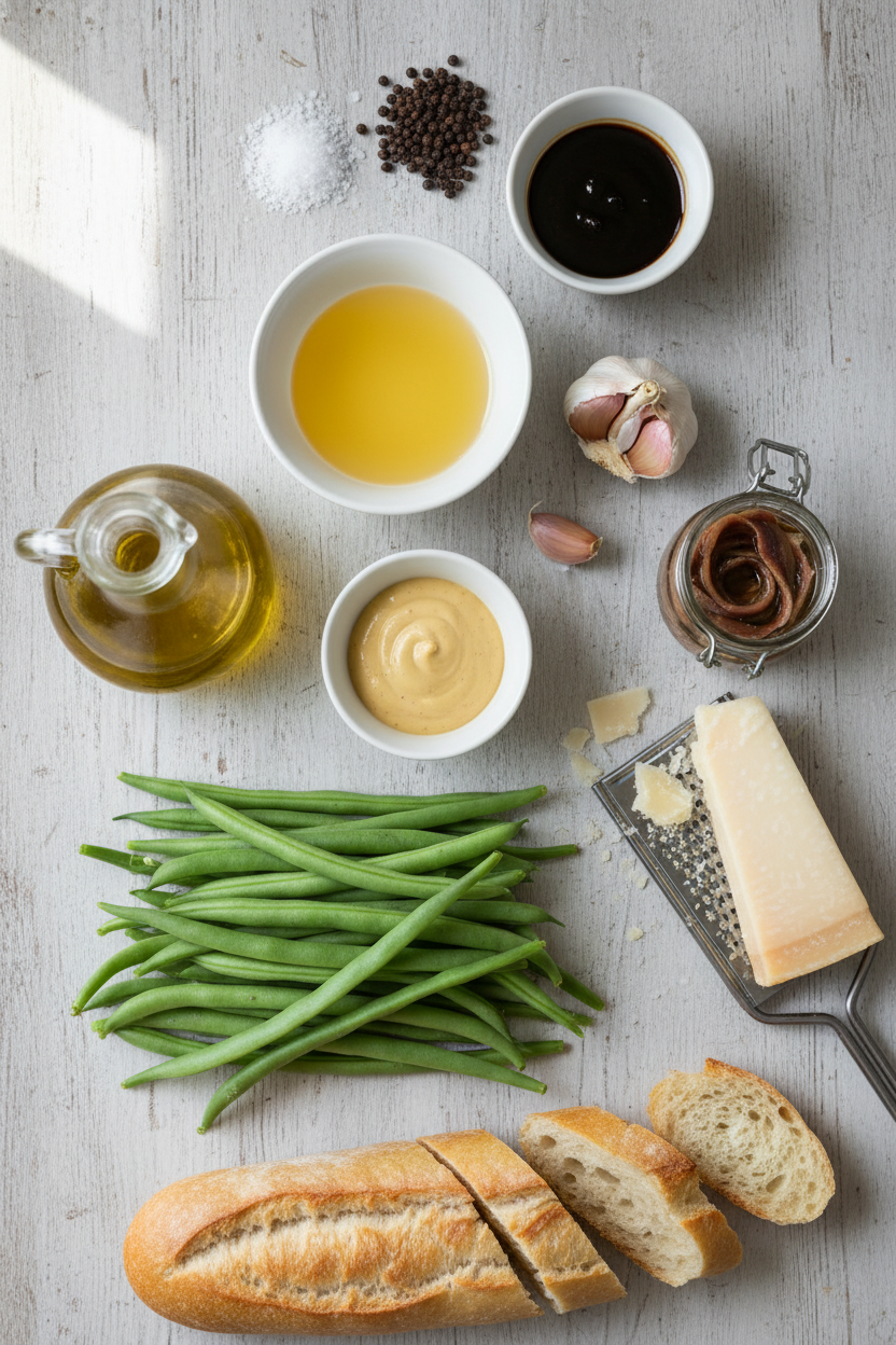Crisp Caesar Salad with Green Beans