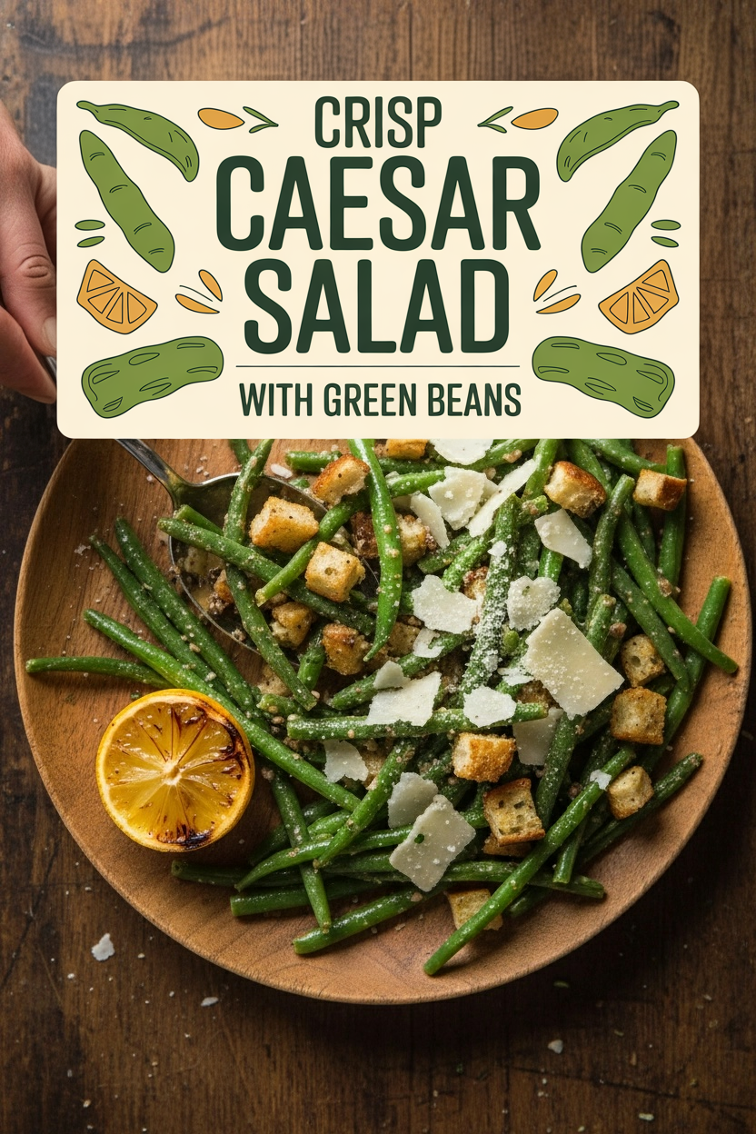 Crisp Caesar Salad with Green Beans
