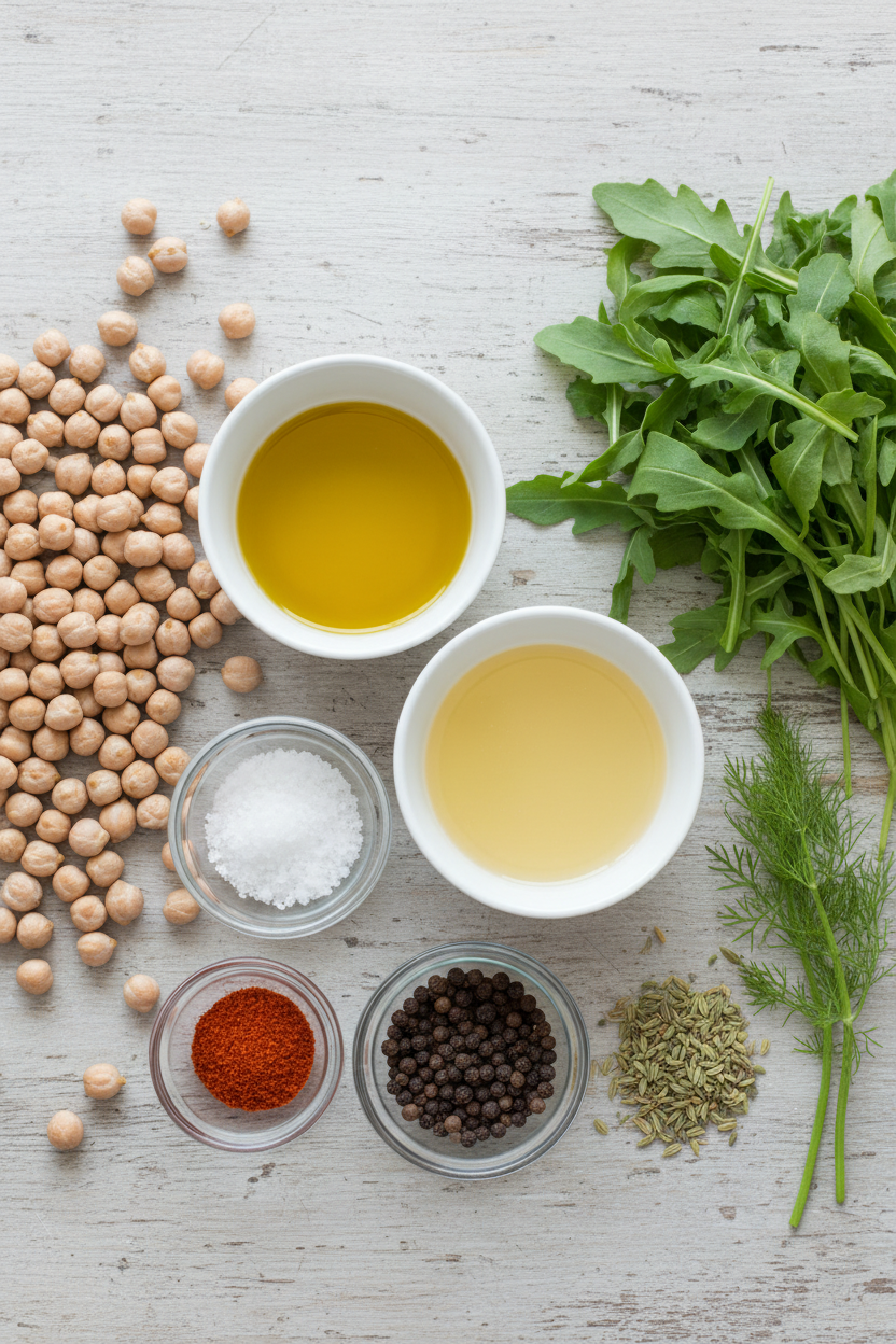 Crisp Chickpea Salad with Fennel and Peppery Greens