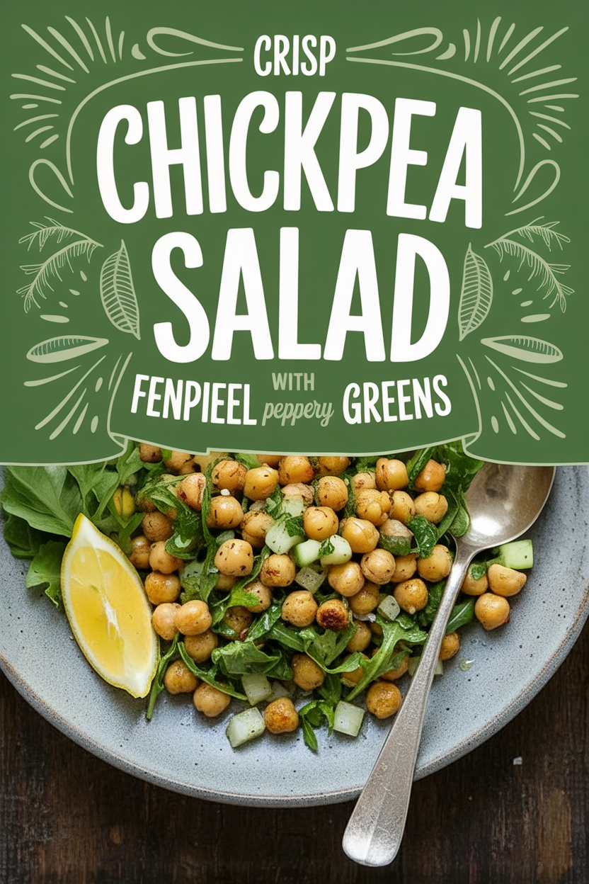 Crisp Chickpea Salad with Fennel and Peppery Greens