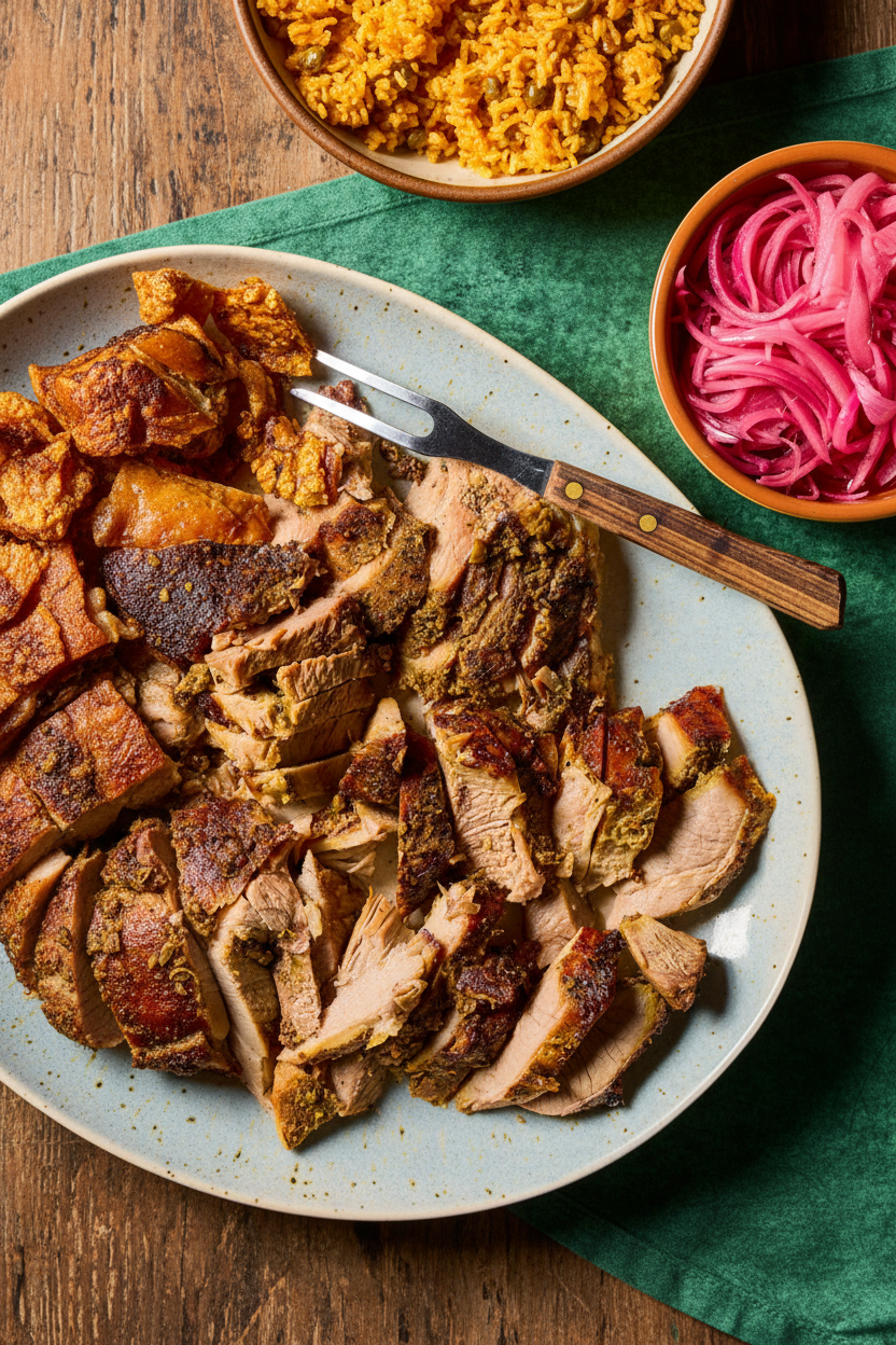 Crisp and Tender Puerto Rican Pernil