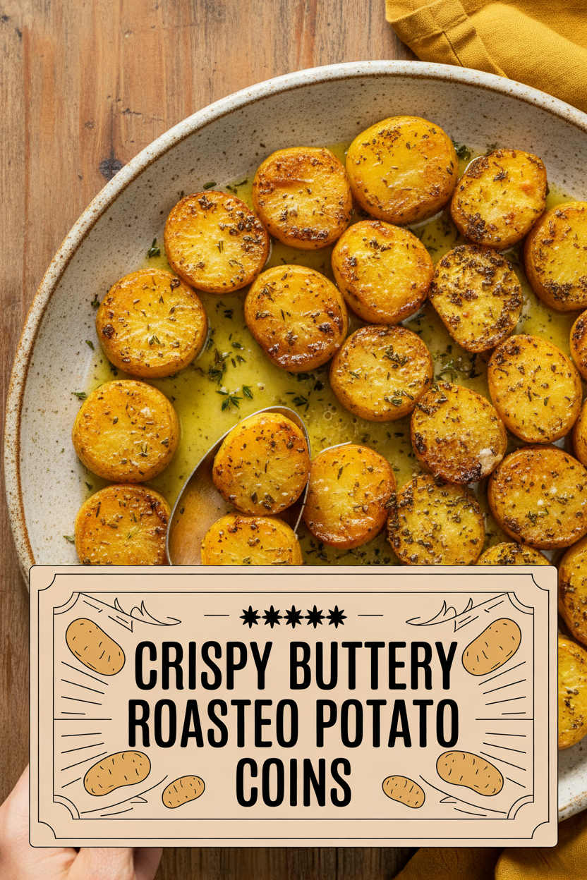 Crispy Buttery Roasted Potato Coins