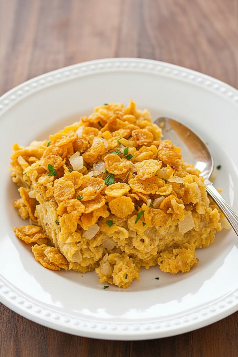 Crispy Cornflake and Herb Dressing