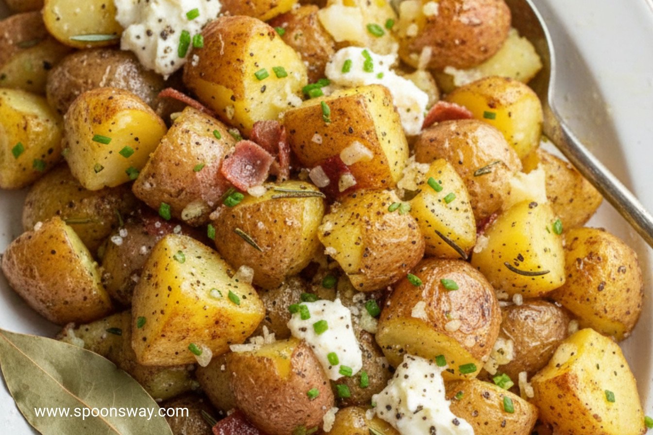 Crispy Garlic Rosemary Smashed Potatoes