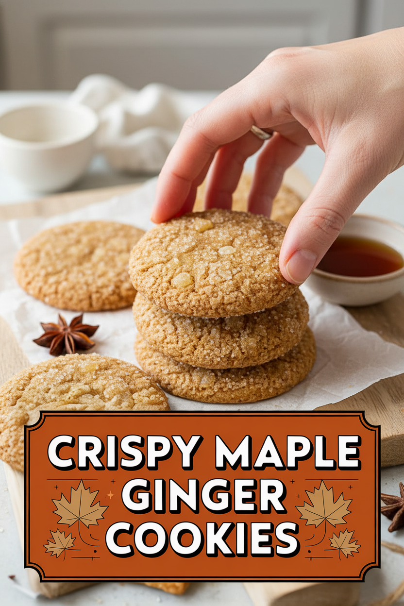 Crispy Maple Ginger Cookies