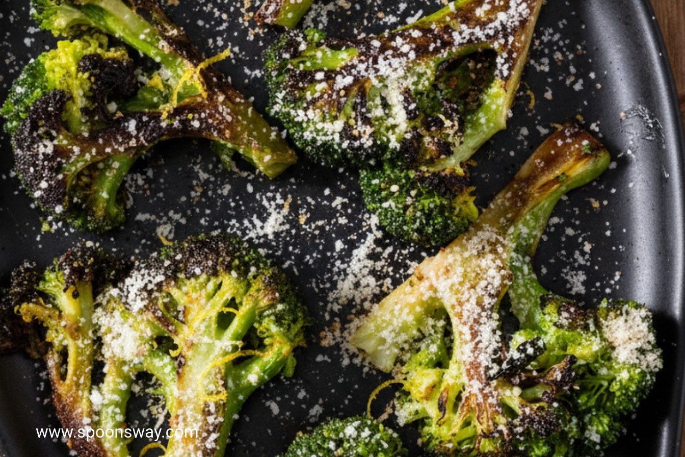 Crispy Parmesan Black Pepper Broccoli