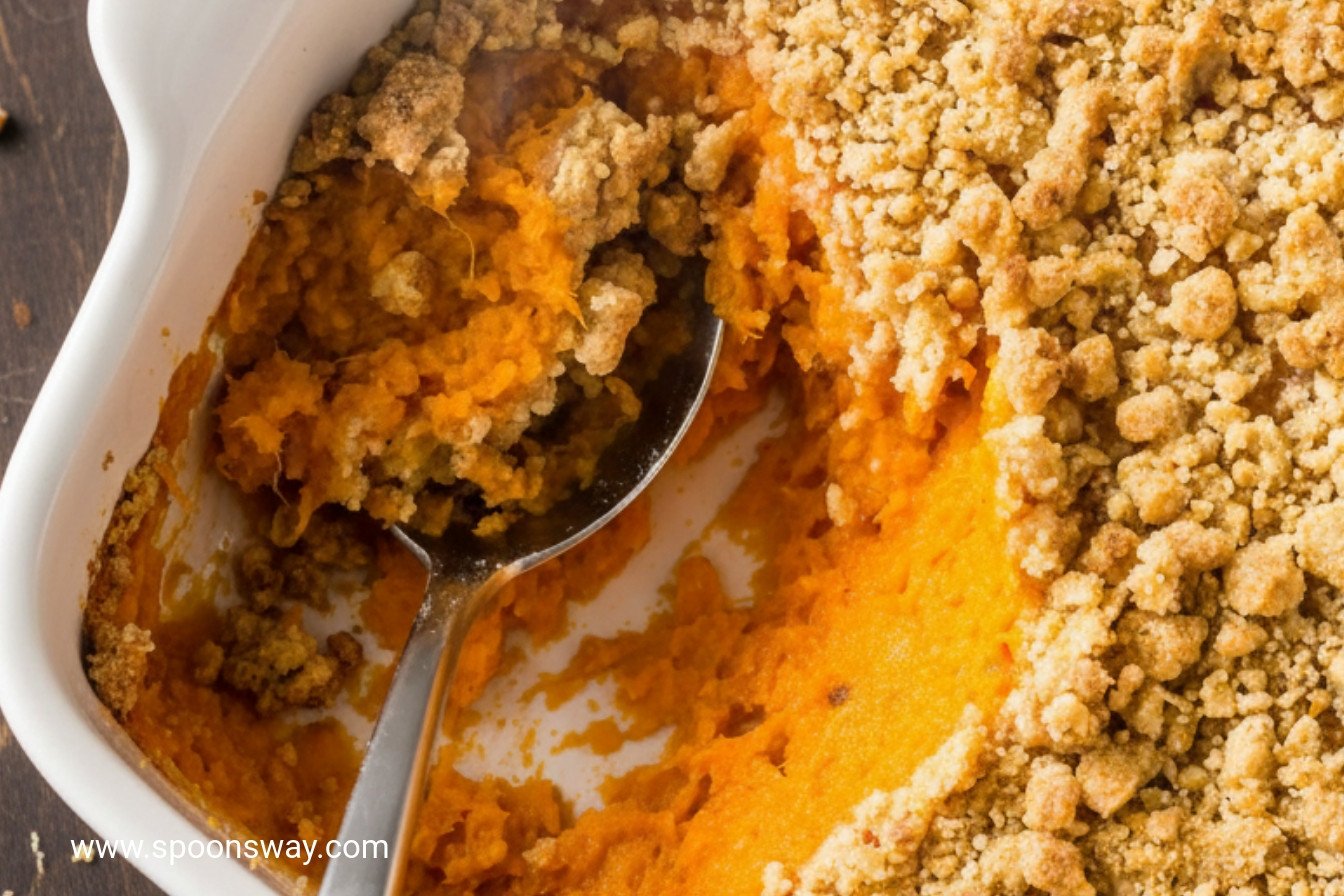 Crispy Sweet Potato Casserole Bake