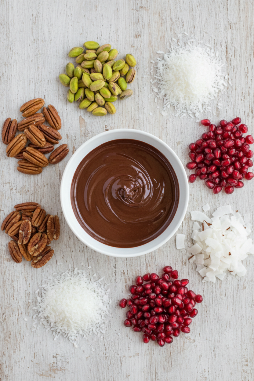 Dark Chocolate Pomegranate Nut Clusters
