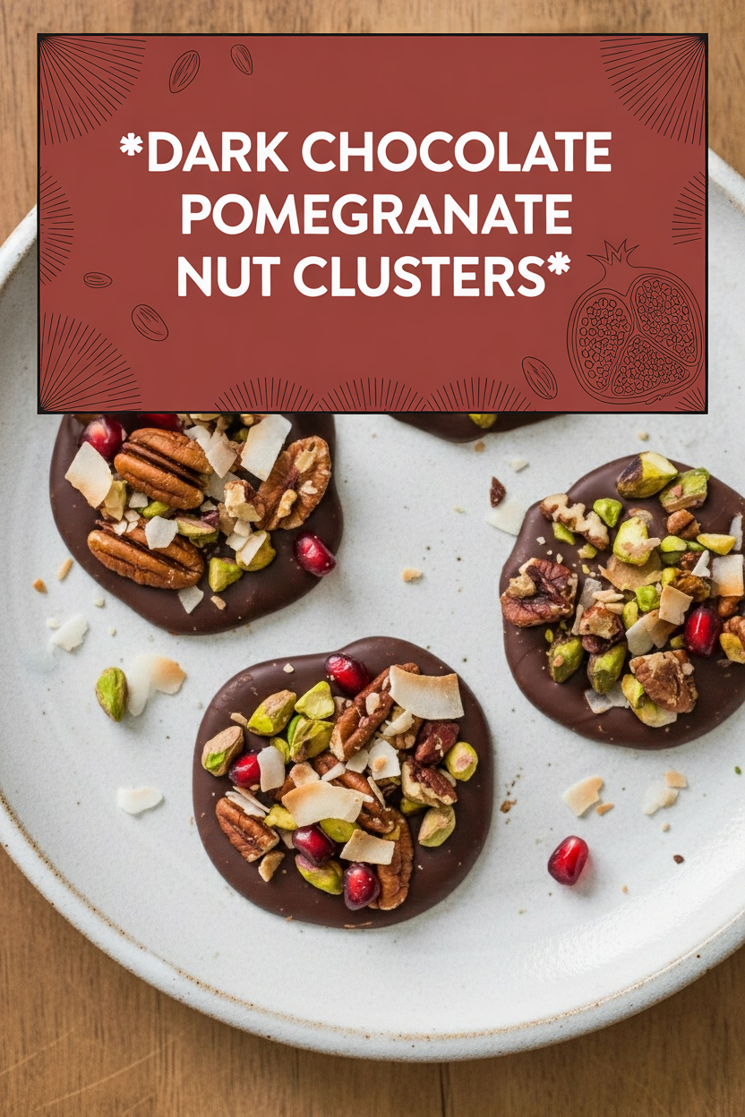 Dark Chocolate Pomegranate Nut Clusters