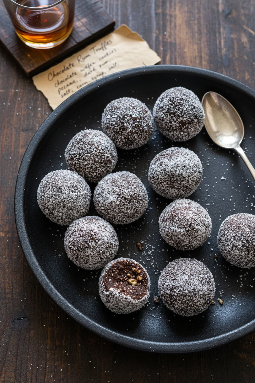 Decadent Chocolate Rum Truffle Balls
