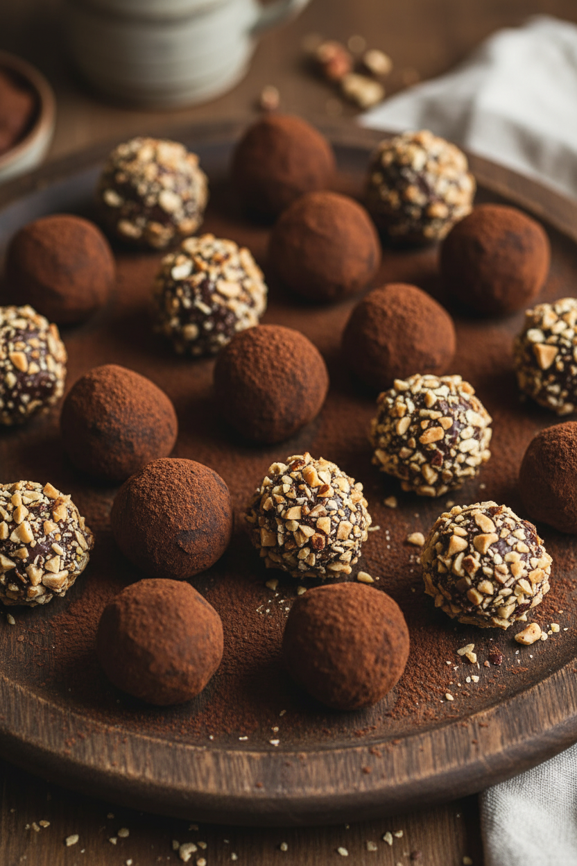 Decadent Hazelnut Mocha Chocolate Truffles