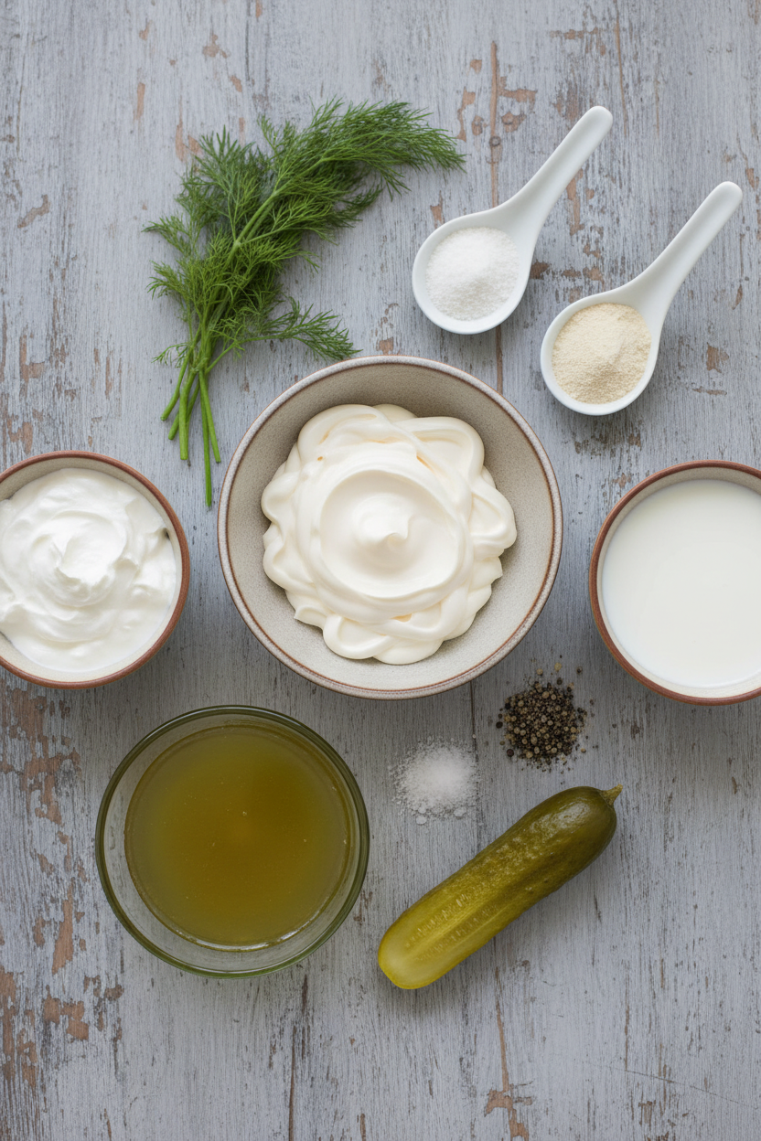 Dill Pickle Ranch Dressing and Dip