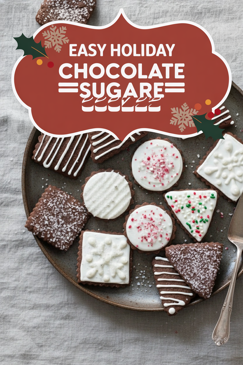 Easy Holiday Chocolate Sugar Cookies