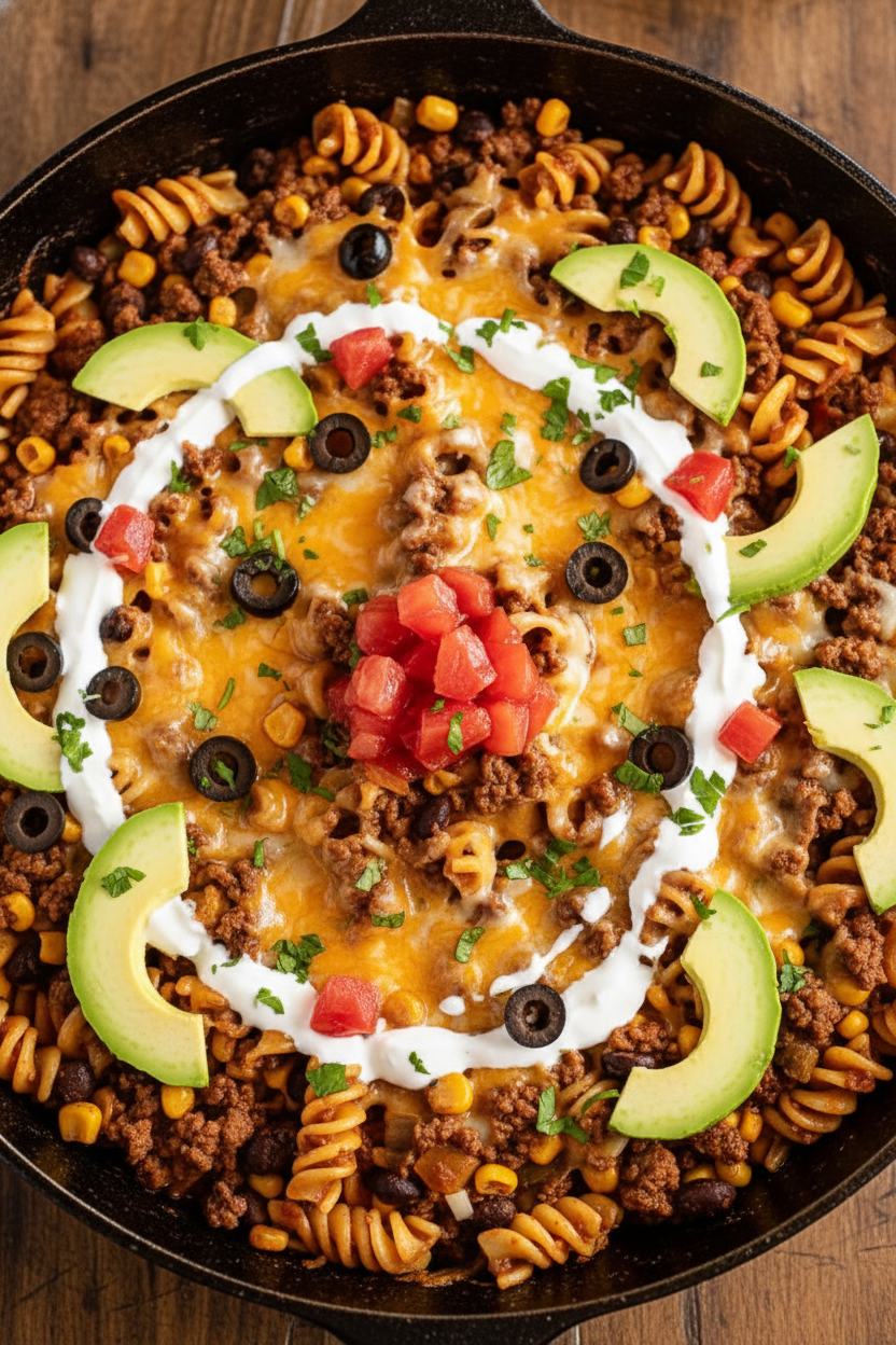 Easy One Pan Taco Pasta Recipe