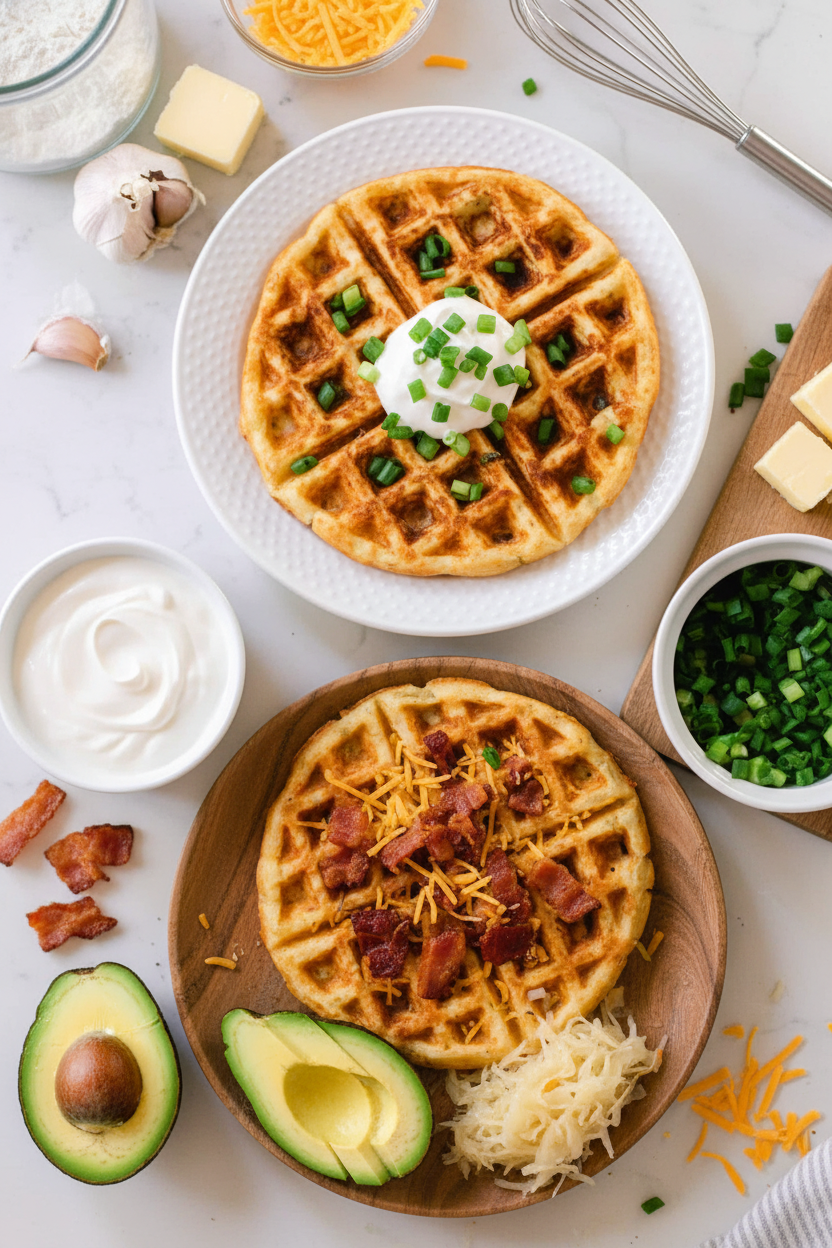 Easy Potato Waffles Two Ways