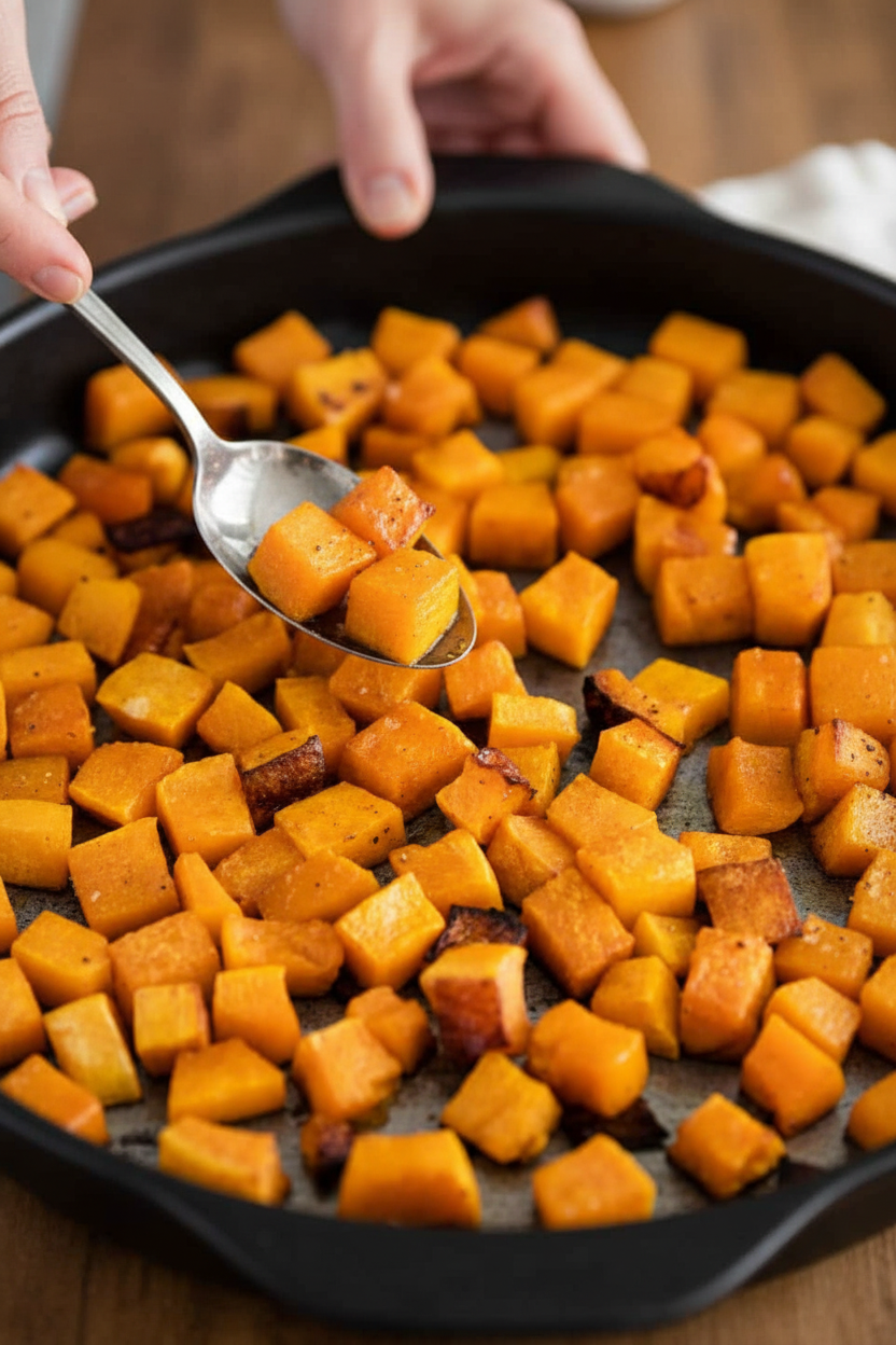 Easy Roasted Butternut Squash Cubes Recipe