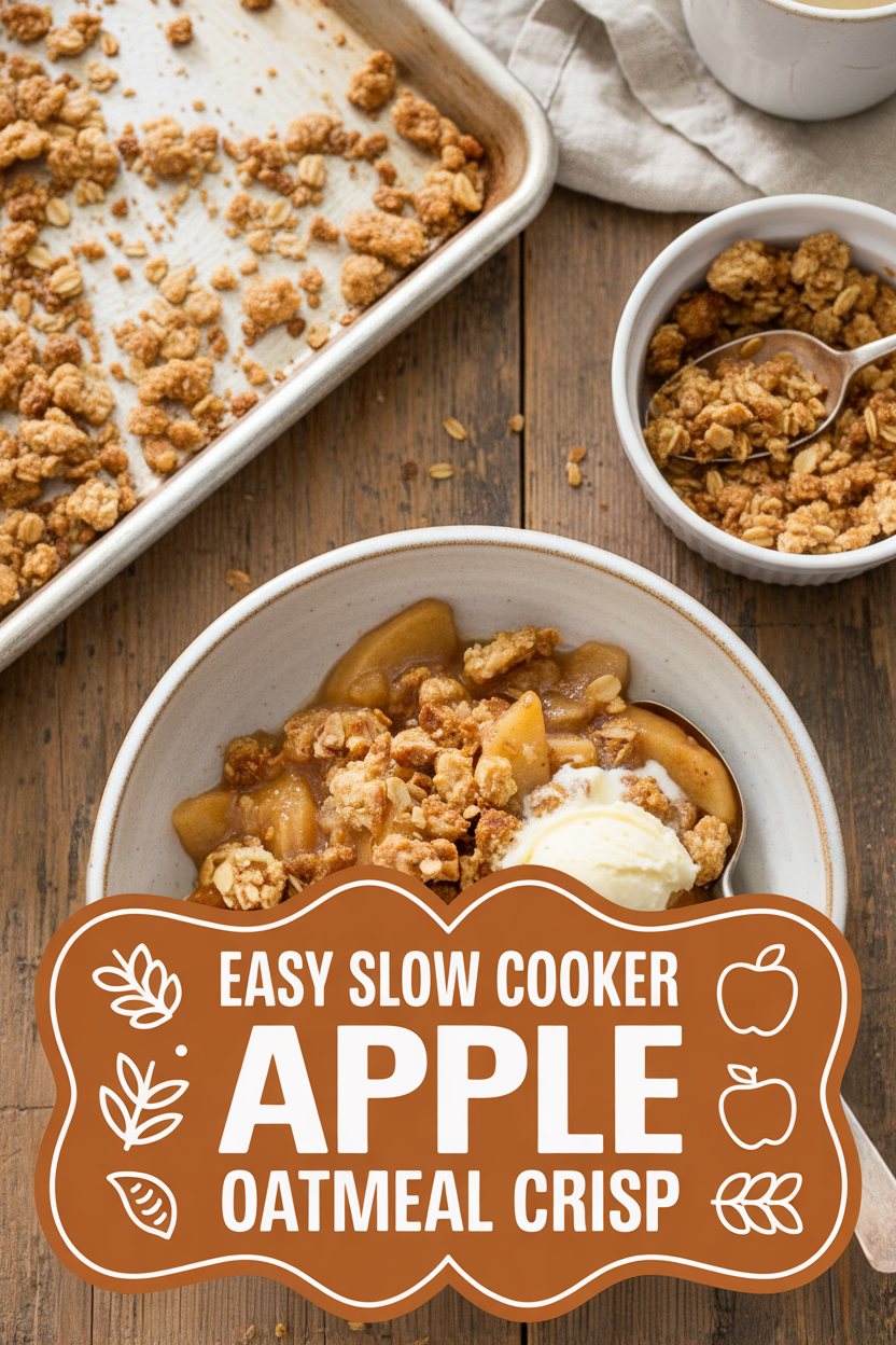 Easy Slow Cooker Apple Oatmeal Crisp