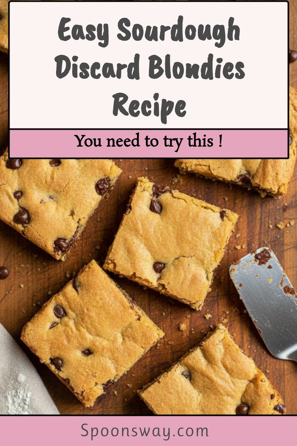 Easy Sourdough Discard Blondies Recipe