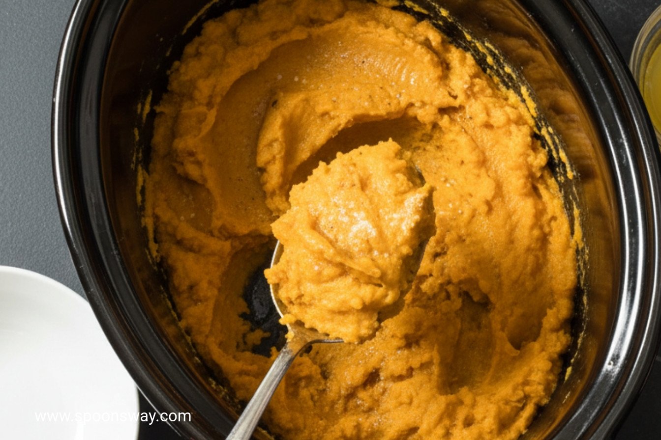 Effortless Slow Cooker Sweet Potato Mash