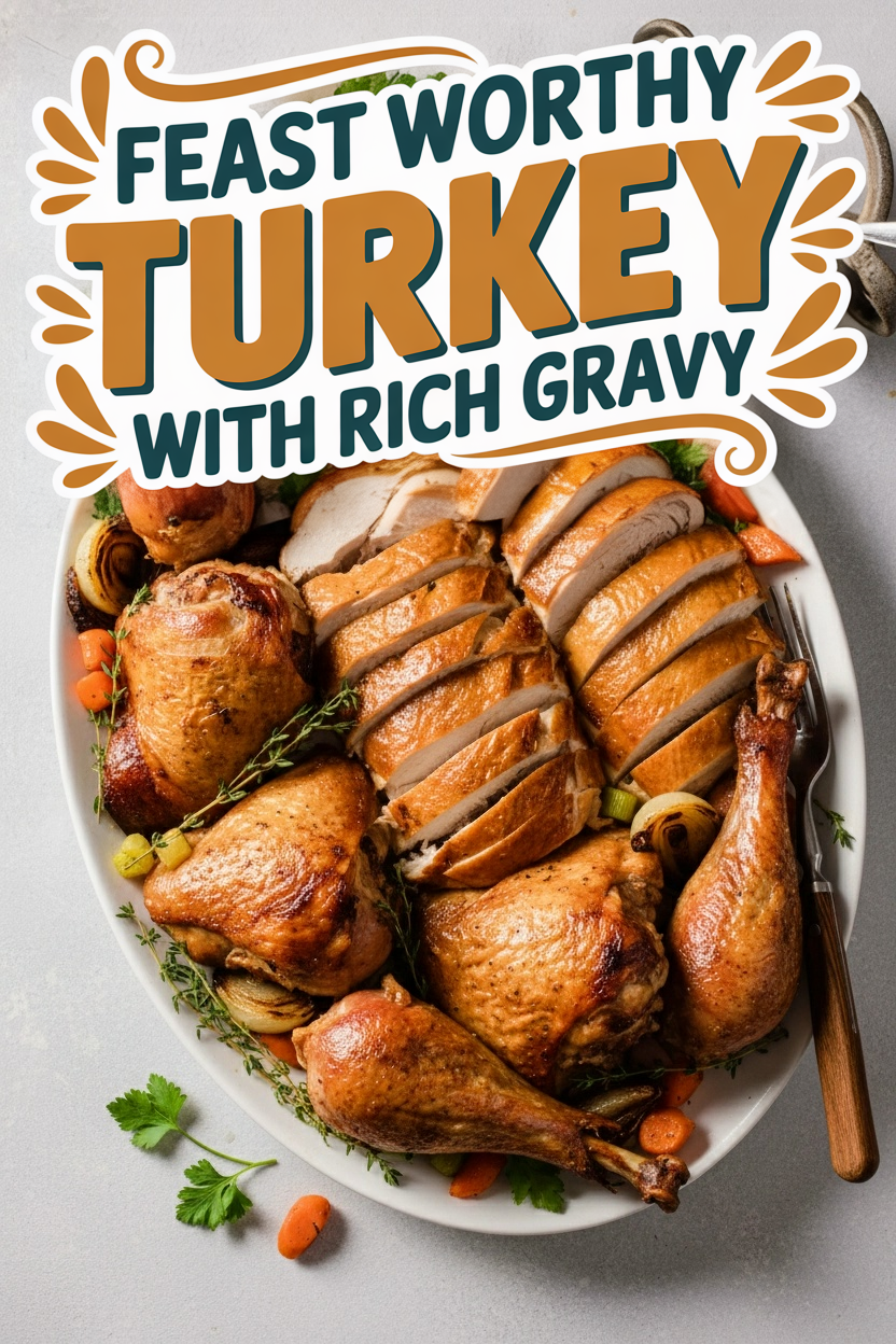 Feast Worthy Turkey with Rich Gravy