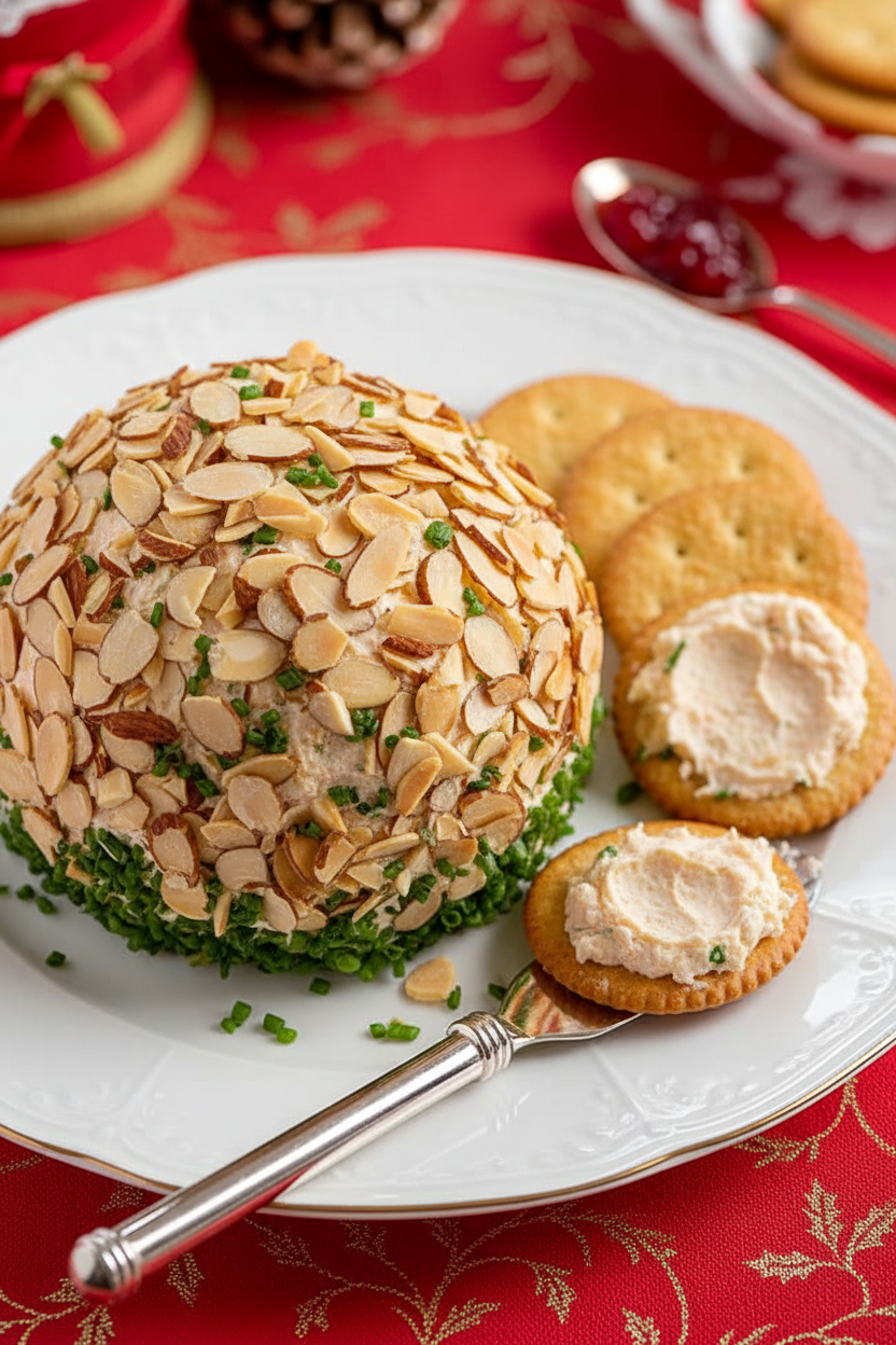 Festive Cheddar Cheese Ball Delight