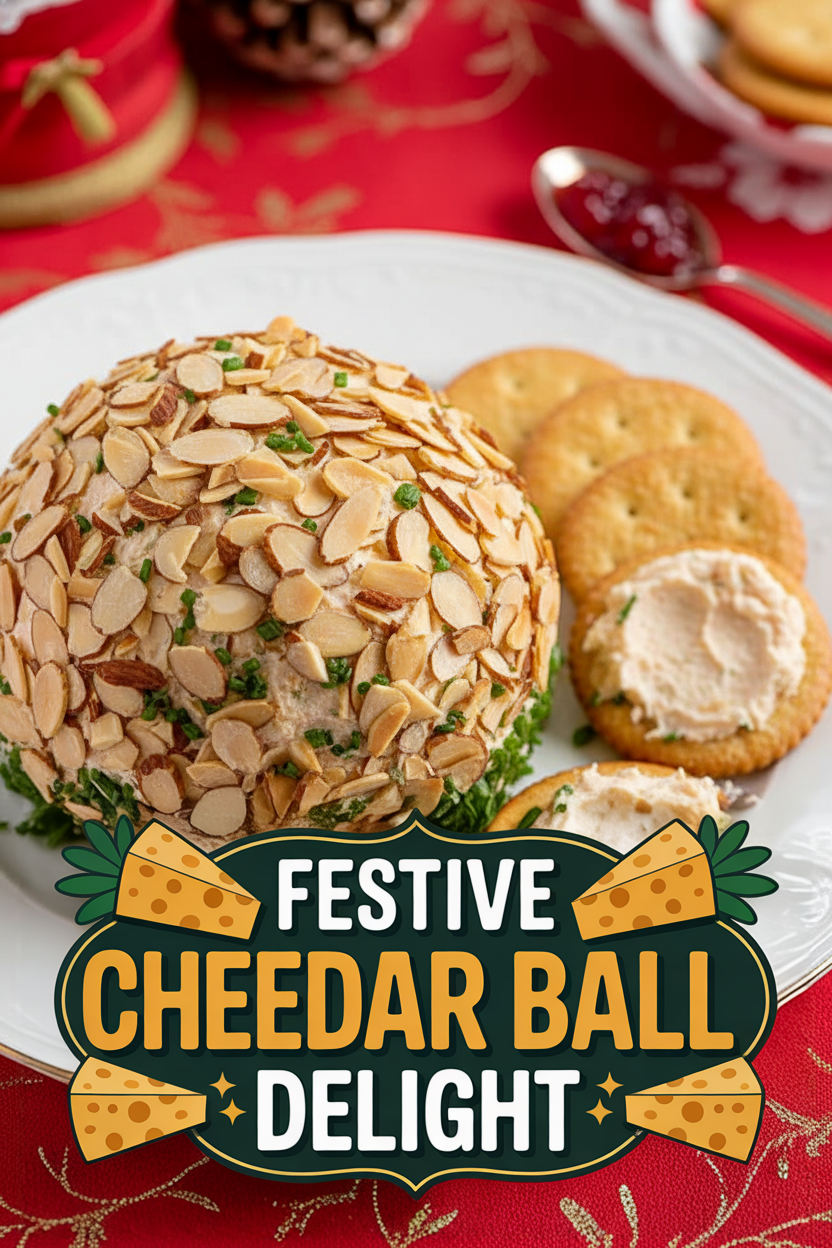 Festive Cheddar Cheese Ball Delight