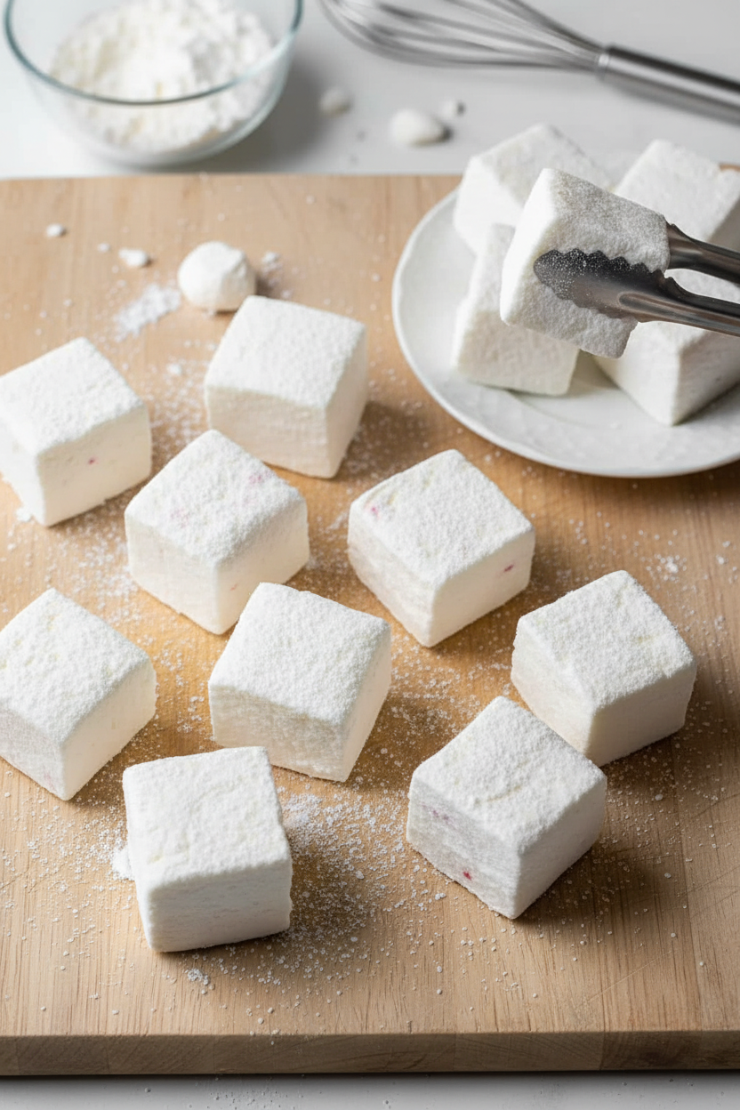Fluffy Homemade Vanilla Marshmallows