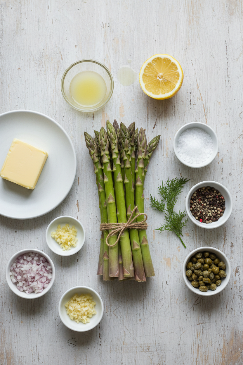 Foil Baked Asparagus with Dill and Capers
