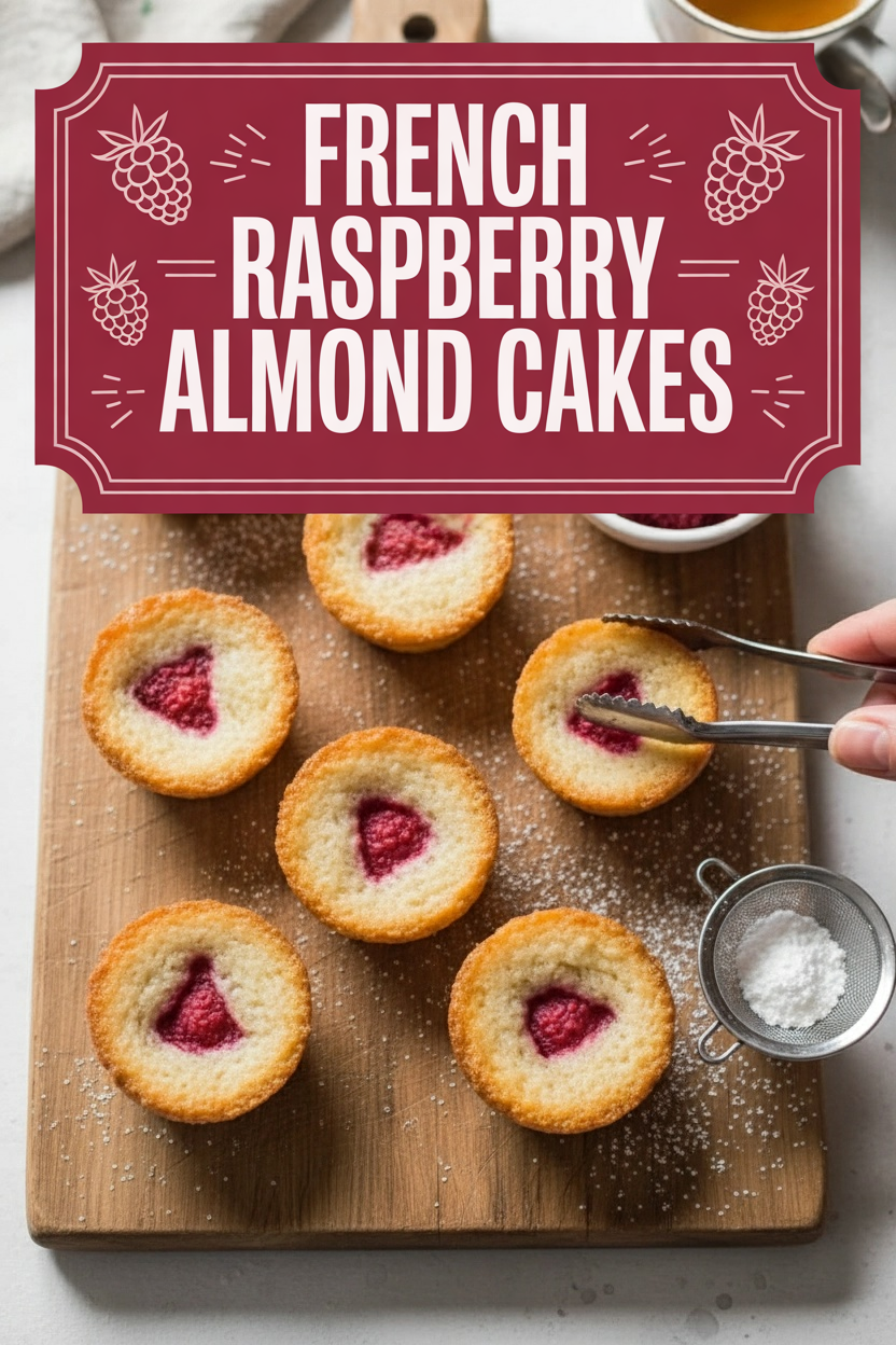 French Raspberry Almond Cakes