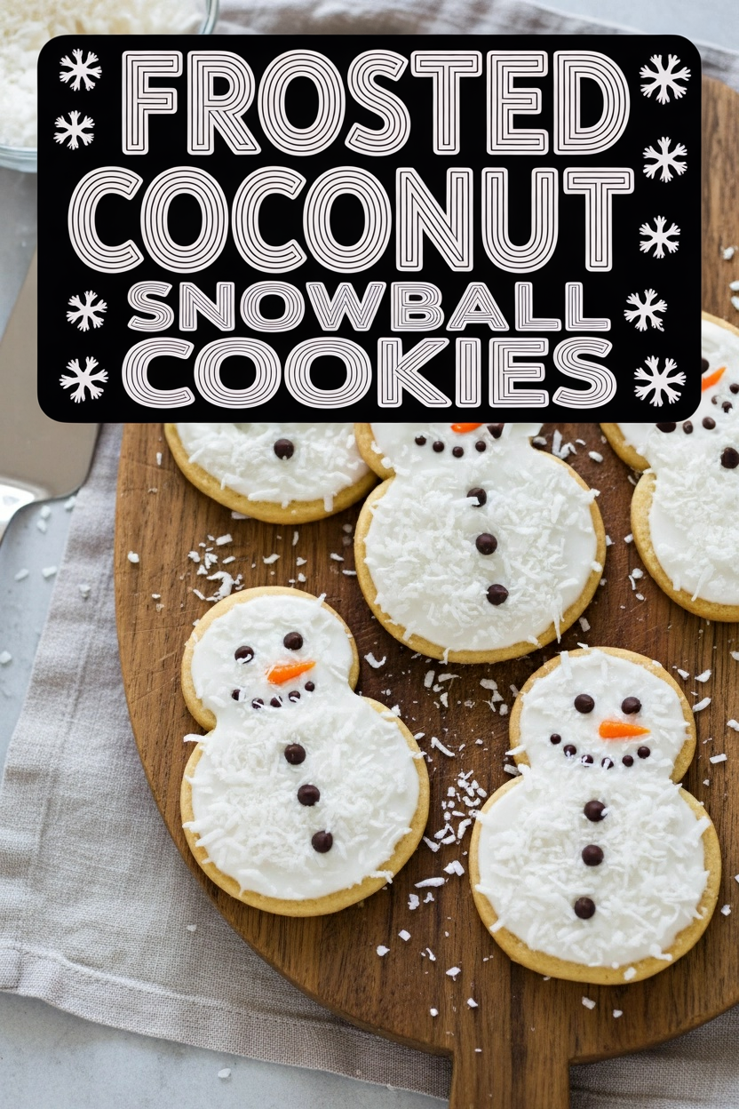 Frosted Coconut Snowball Cookies