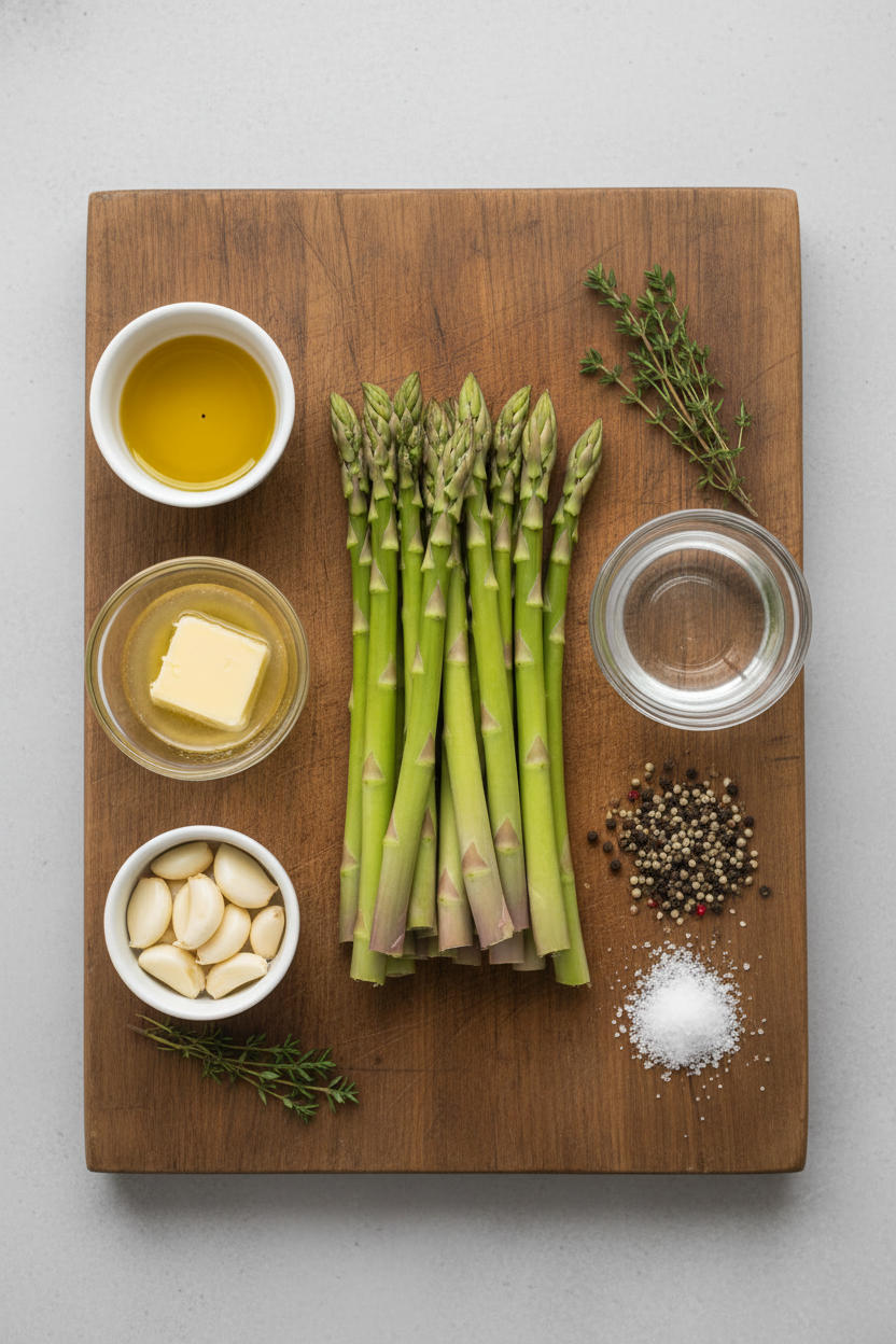 Garlic Butter Broiled Asparagus Spears