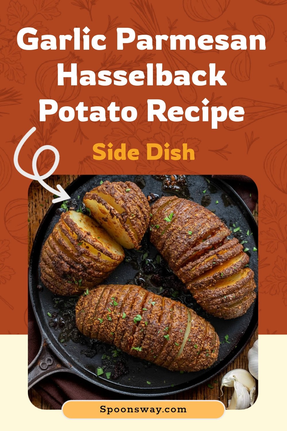 Garlic Parmesan Hasselback Potato Recipe