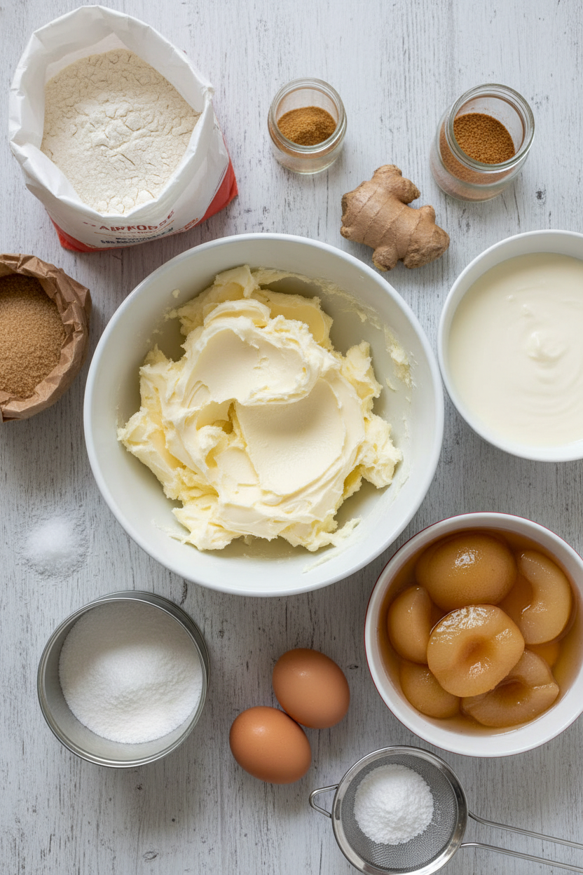 Ginger Cream Pear Cake