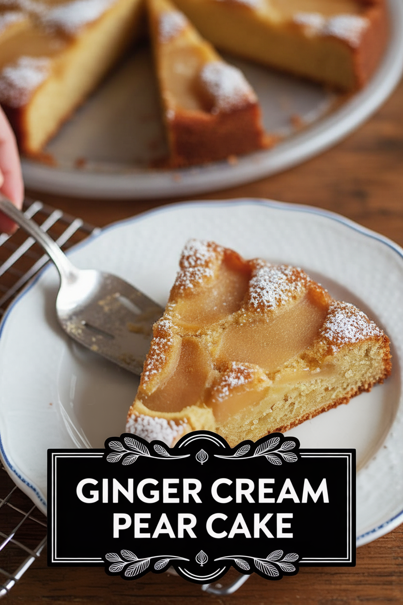 Ginger Cream Pear Cake