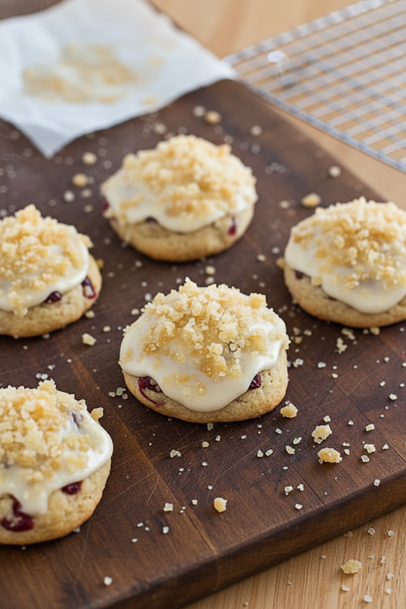 Ginger Glazed Cranberry Cookies