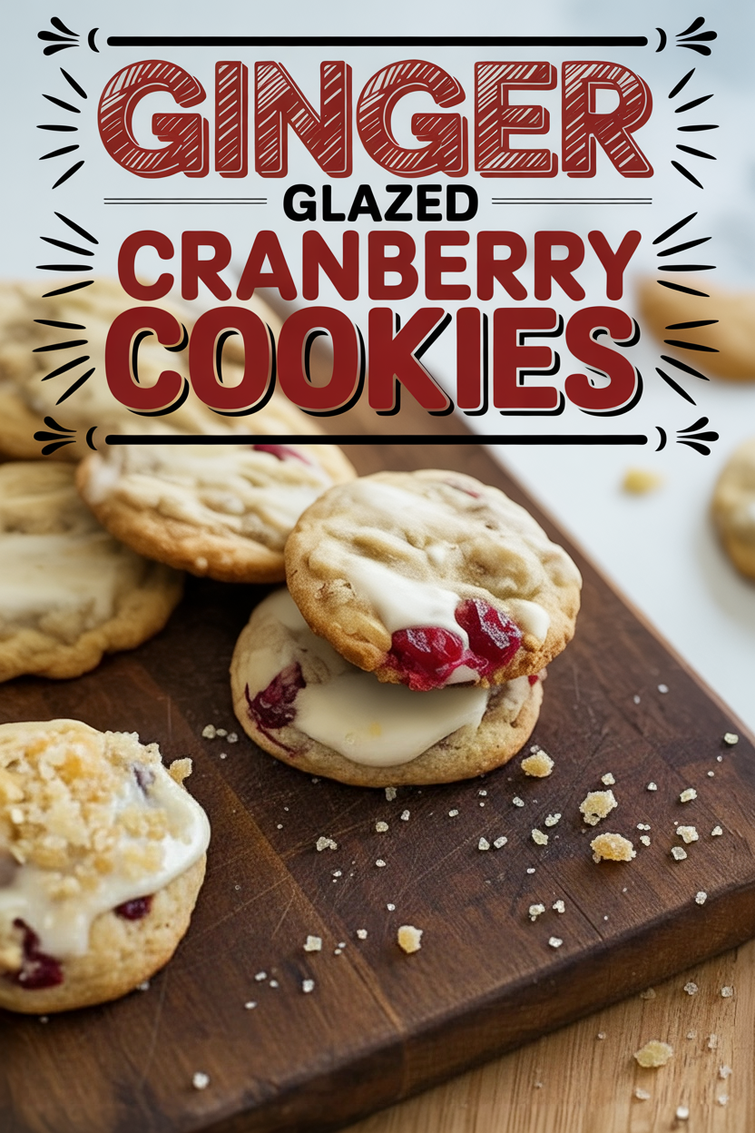 Ginger Glazed Cranberry Cookies