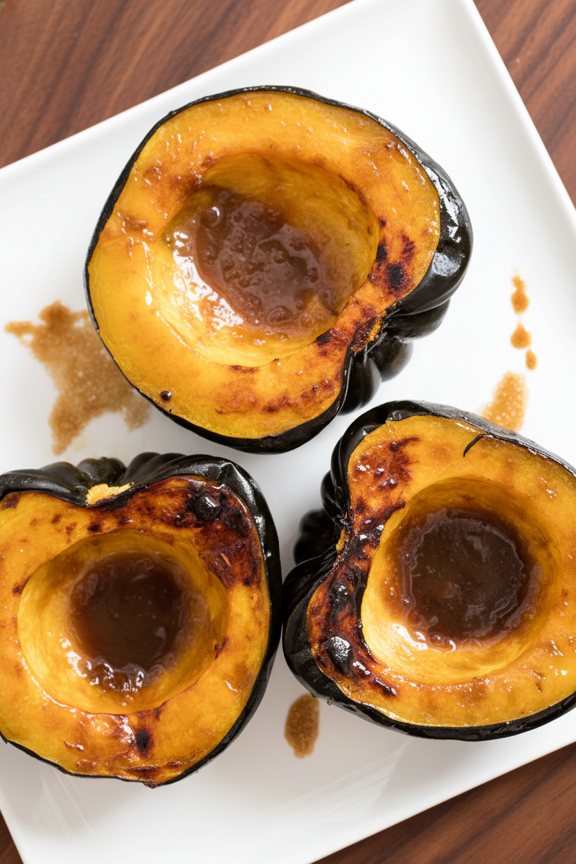 Glazed Brown Sugar Acorn Squash