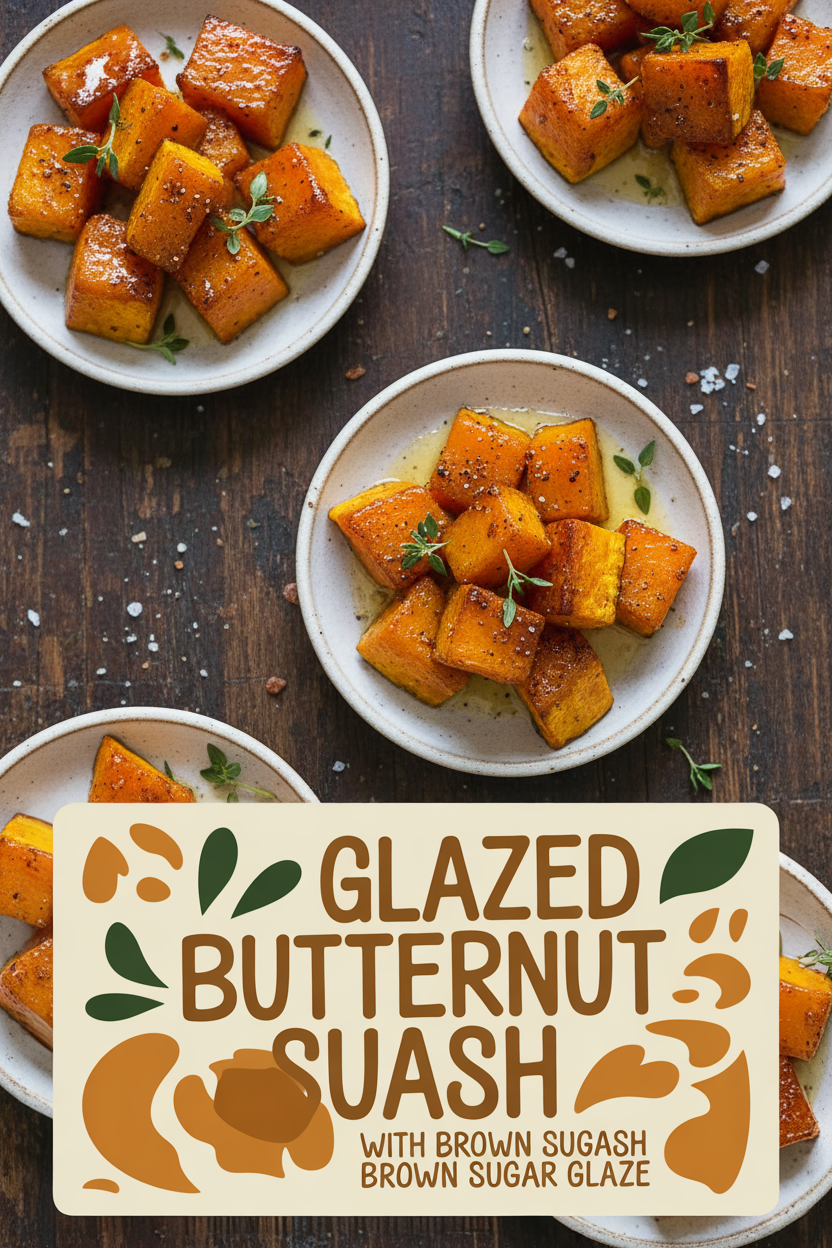Glazed Butternut Squash with Brown Sugar Glaze