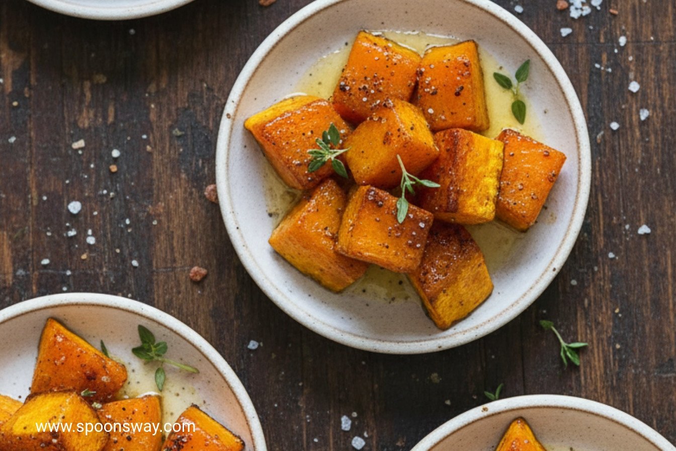 Glazed Butternut Squash with Brown Sugar Glaze